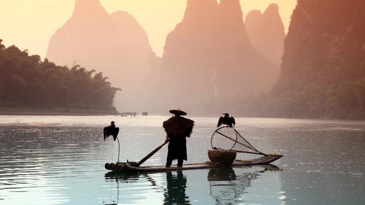 Photo of Chinese fishermen.